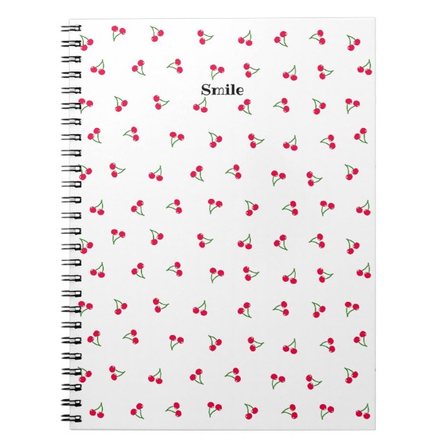 Title Custom Cherry (White) Notebook (Front)