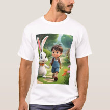 Title Cute Cartoon Character T-Shirt Fun Graphic*