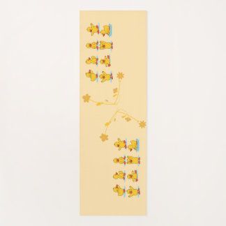 Title: Cute Cartoon Duck Yoga Poses Pattern Mat