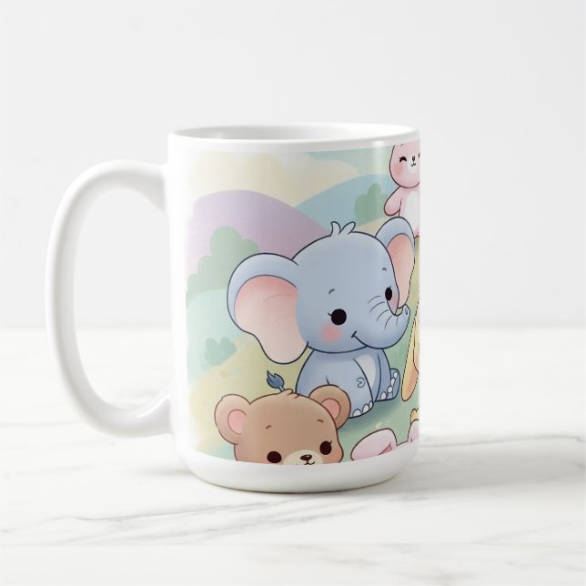 Title Cute Pastel Nursery Animal Mug ☕️ (Left)