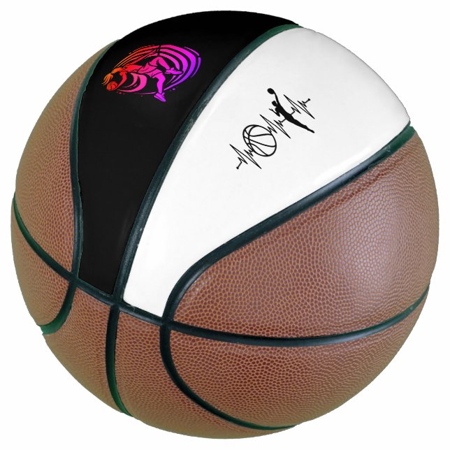 Title: Dynamic Female Basketball Silhouette Logo (Angled)