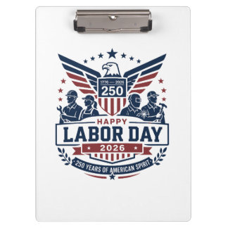 Title: Happy Labour Day 250 Years Clipboard