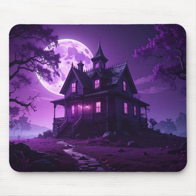 Title: Haunted Moonlight – Gothic Fantasy Mouse Pa Pad (Front)