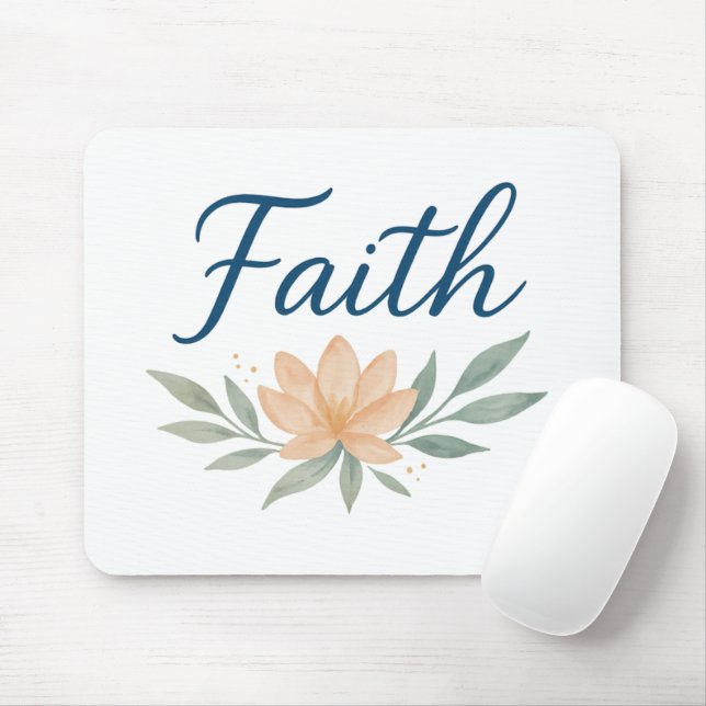 Title: Hold Faith Close — Light Always Returns Mouse Pad (With Mouse)