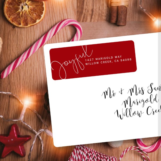 Title: Joy, Peace & Love Christmas Return Address  (Creator Uploaded)