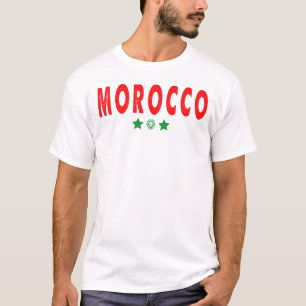 Title: Morocco Lion Pride Two Stars Soccer Fan T-Shirt