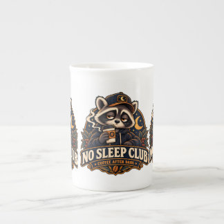 Title: No Sleep Club Coffee After Dark Raccoon Bone China Mug