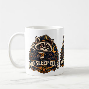 Title: No Sleep Club Coffee After Dark Raccoon Mug
