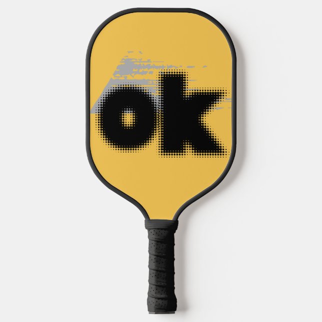 Title: "OK Vibes – Simple & Bold"   Pickleball Paddle (Front)