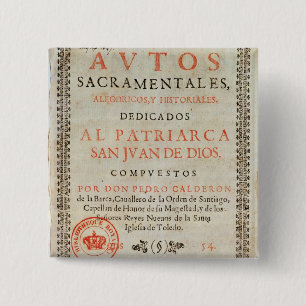 Title page 2 inch square button