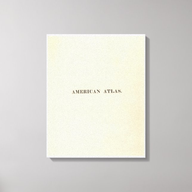Title Page American Atlas Canvas Print (Front)
