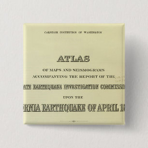 Title Page Atlas California earthquake 2 Inch Square Button