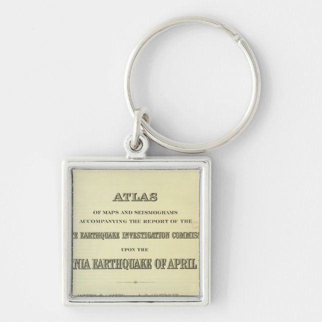 Title Page Atlas California earthquake Keychain (Front)