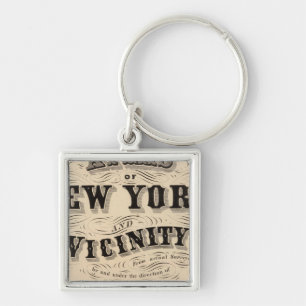 Title Page Atlas of New York, vicinity Keychain