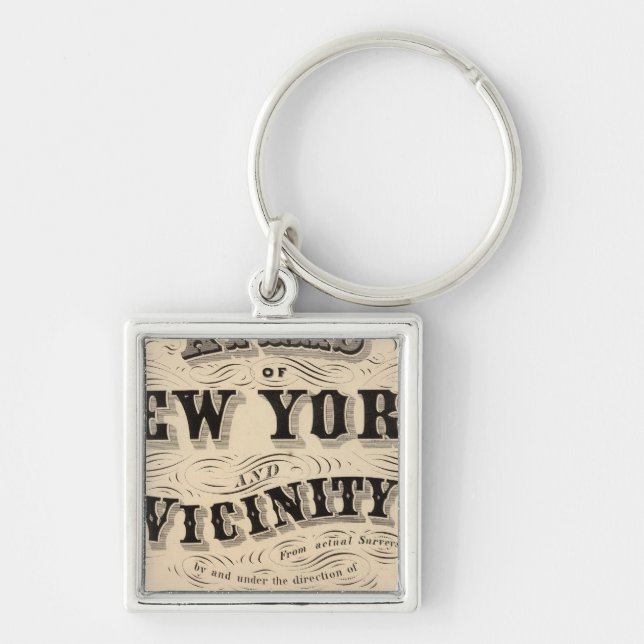 Title Page Atlas of New York, vicinity Keychain (Front)
