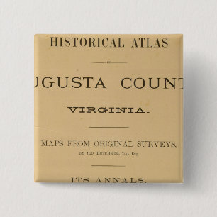 Title Page Augusta County, Virginia 2 Inch Square Button