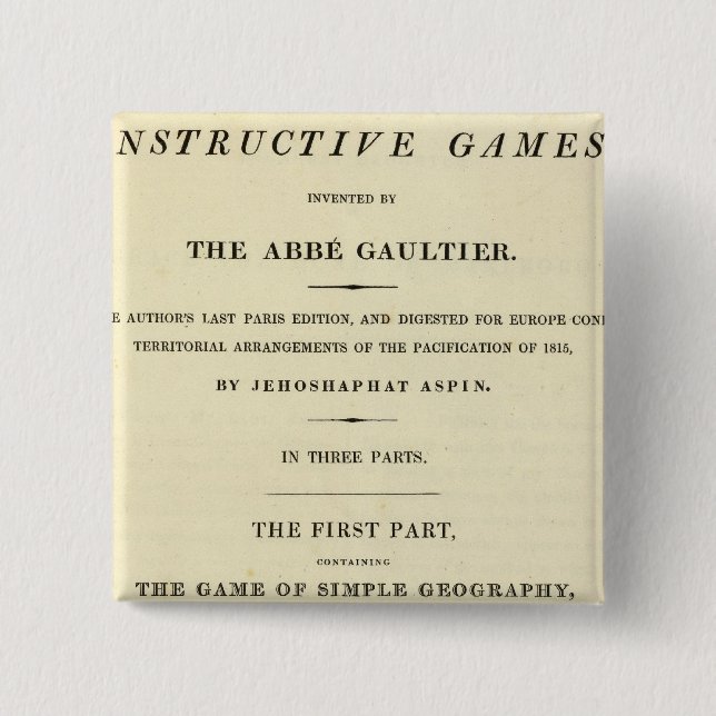 Title Page Complete course of geography 2 Inch Square Button (Front)