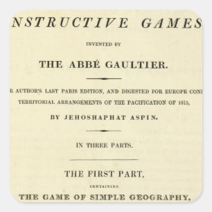 Title Page Complete course of geography Square Sticker