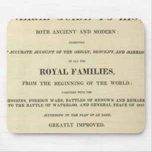 Title Page Complete Genealogical, Historical Mouse Pad