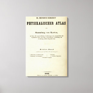Title Page Dr Heinrich Berghaus Canvas Print