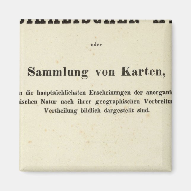 Title Page Dr Heinrich Berghaus Magnet (Front)