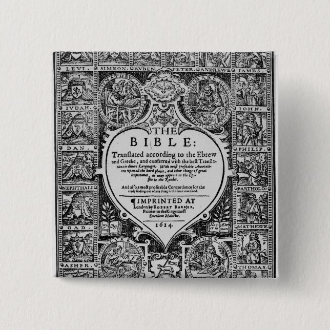 Title page for the English translation 2 Inch Square Button (Front)