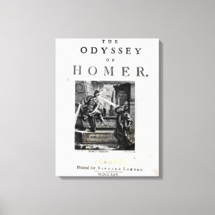 Title page for 'The Odyssey' by Homer Canvas Print