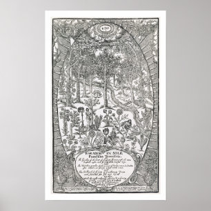 Title page from 'Paradisi Sole; Paradisus Terrestr Poster