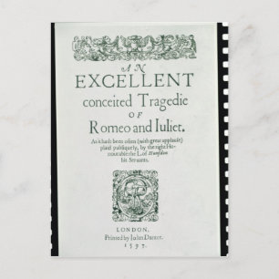 Title Page from 'Romeo and Juliet' Postcard