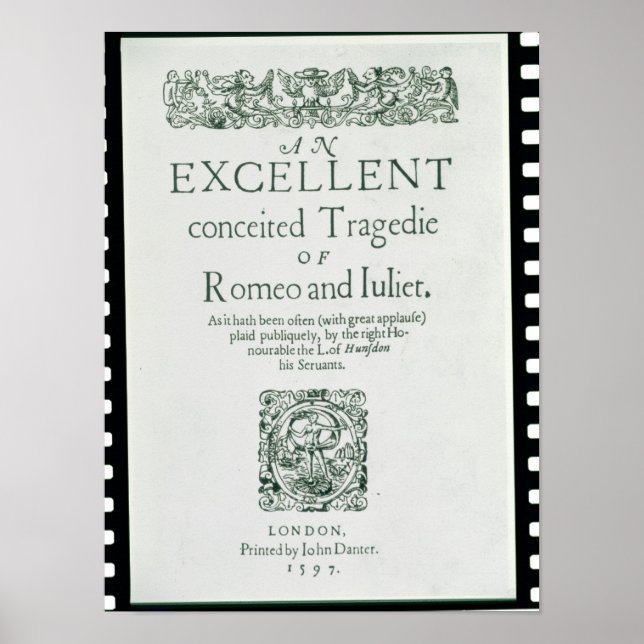 Title Page from 'Romeo and Juliet' Poster (Front)