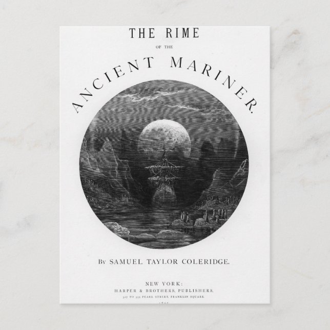 Title page from 'The Rime of the Ancient Mariner' Postcard (Front)