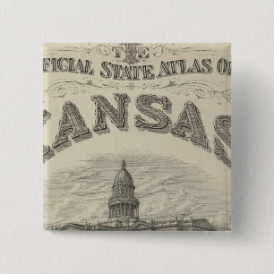 Title Page Kansas Official State Atlas 2 Inch Square Button