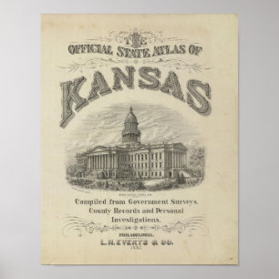 Title Page Kansas Official State Atlas Poster