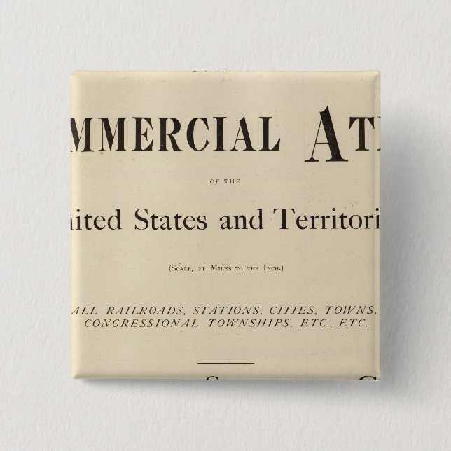 Title Page New commercial atlas 2 Inch Square Button (Front)