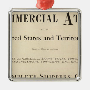 Title Page New commercial atlas Metal Ornament