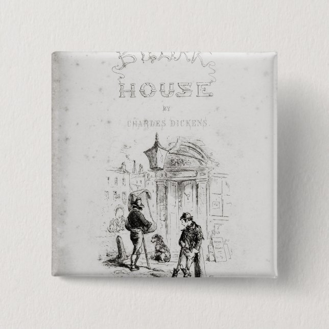 Title page of 'Bleak House' 2 Inch Square Button (Front)