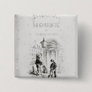 Title page of 'Bleak House' 2 Inch Square Button