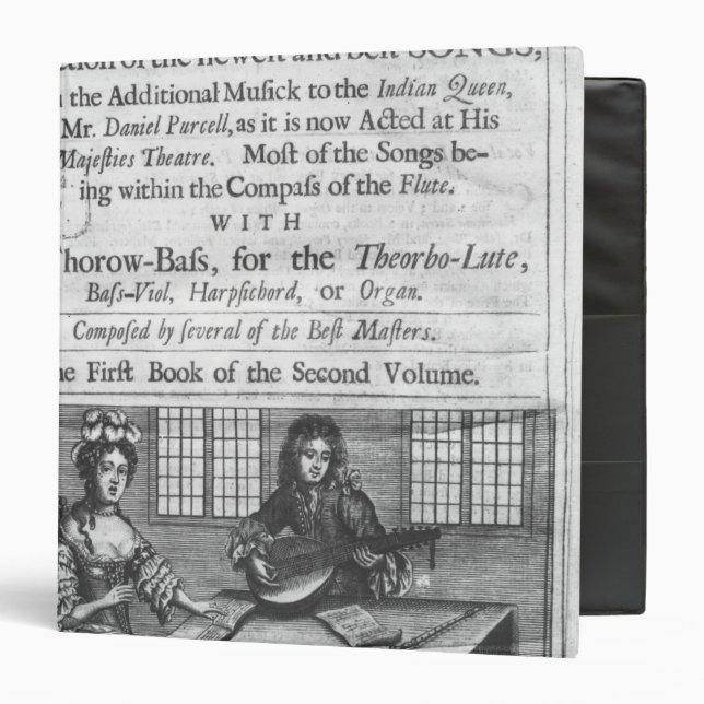 Title page of 'Deliciae Musicae' Binder (Front/Inside)
