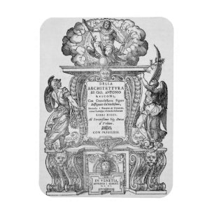 Title Page of 'Della Architettura', published 1590 Magnet