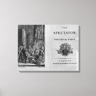 Title page of first volume of collected canvas print