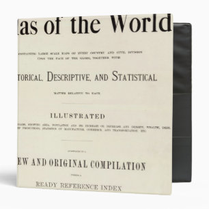 Title Page of Indexed Atlas Binder