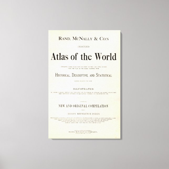 Title Page of Indexed Atlas Canvas Print (Front)