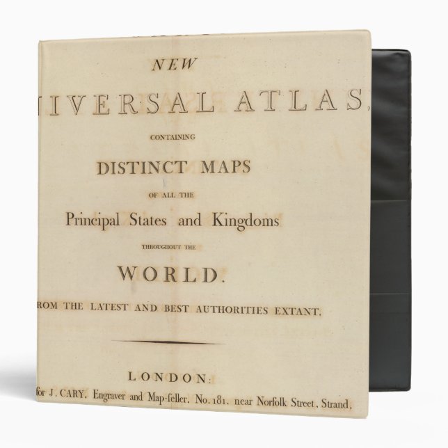 Title Page of New universal atlas Binder (Front/Inside)