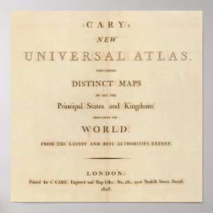 Title Page of New universal atlas Poster