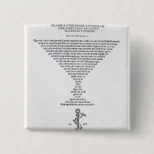 Title page of the Adages of Erasmus 2 Inch Square Button