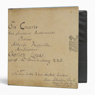 Title page of the 'Brandenburg Concertos' Binder