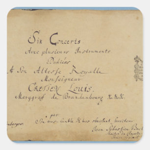 Title page of the 'Brandenburg Concertos' Square Sticker