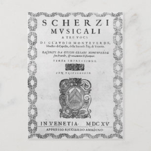 Title page of the 'Scherzi Musicali' Postcard