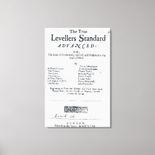Title page of The True Levellers' Standard Canvas Print