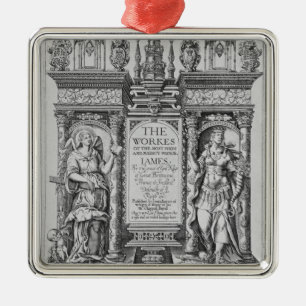 Title Page of 'The Works of James I', engraved by Metal Ornament